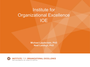 Institute for Organizational Excellence IOE