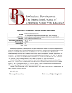 Organizational Excellence and Employee Retention in Social Work