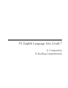 Grade 7 English Language Arts Reading Comprehension