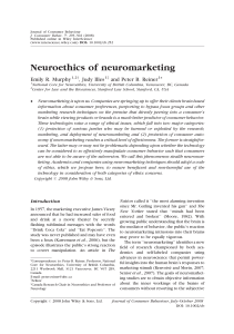 Neuroethics of neuromarketing