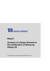 Analysis of critique directed at the certification of Samsung Galaxy S4
