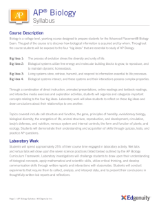 AP® Biology - Missouri Virtual Instruction Program (MoVIP)