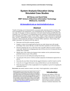 System Analysis Education Using Simulated Case Studies