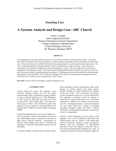 A Systems Analysis and Design Case: ABC Church