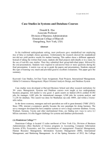 Case Studies in Systems and Database Courses