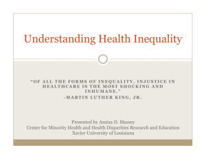Understanding Health Inequality