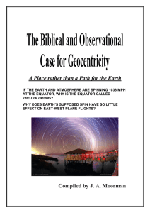 The Biblical and Observational