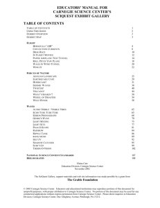 educators' manual for carnegie science center's sciquest exhibit