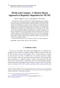 A Mixture-Based Approach to Regional Adaptation for MCMC