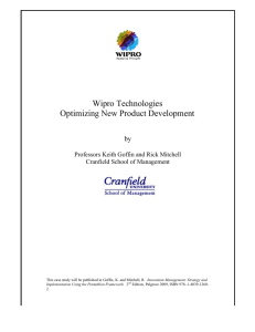 Wipro Technologies Optimizing New Product Development