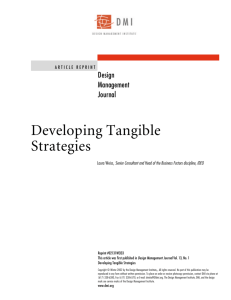 Developing Tangible Strategies