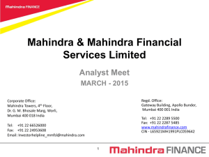 Mahindra & Mahindra Financial Services Limited