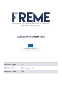 data management plan