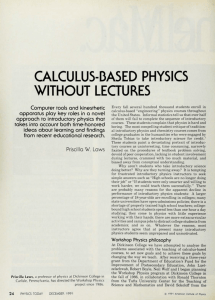 Priscilla Laws, Calculus-based physics without lectures