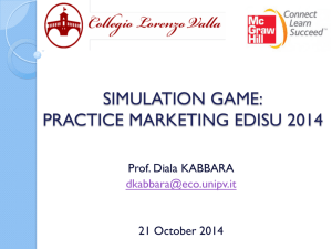 simulation game: practice marketing edisu 2014