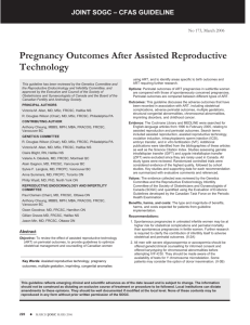 Pregnancy outcomes after assisted reproductive technology