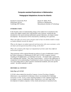 Computer-assisted Explorations in Mathematics