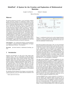 A System for the Creation and Exploration of Mathematical Sketches