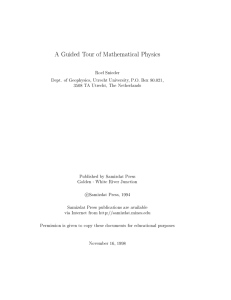 A Guided Tour of Mathematical Physics