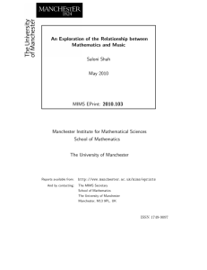An Exploration of the Relationship between Mathematics and Music