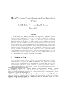 High-Precision Computation and Mathematical Physics