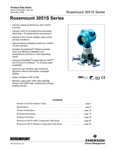Rosemount 3051S Series - TetraTec Instruments GmbH