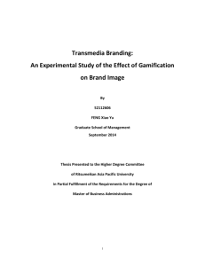 Transmedia Branding: An Experimental Study of the Effect - R-Cube