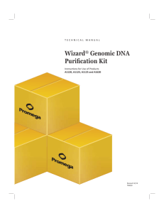 Wizard(R) Genomic DNA Purification Kit Technical