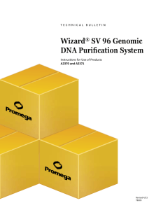 Wizard(R) SV 96 Genomic DNA Purification System Technical