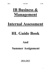 Summer 2014 IB Business Mgmt