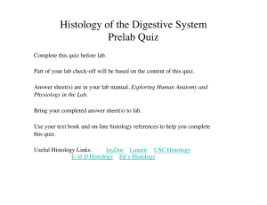 Histology of the Digestive System Prelab Quiz Question III
