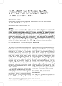 hubs, nodes and by-passed places: a typology of e