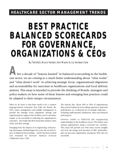 BEST PRACTICE BALANCED SCORECARDS FOR GOVERNANCE