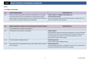 The ASEAN Corporate Governance Scorecard