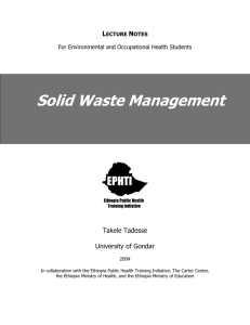 Solid Waste Management