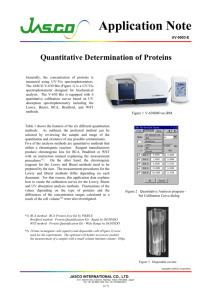 Quantitative Determination of Proteins