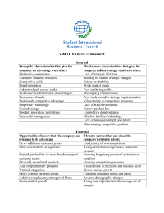 SWOT Analysis Framework (93K PDF)