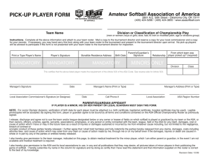Pick-up Player Form