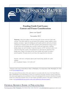 Funding Credit Card Loans - Federal Reserve Bank of Philadelphia