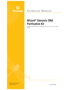 Wizard Genomic DNA purification Kit Complete