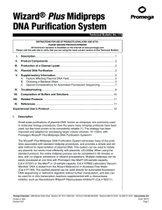 Wizard Plus Midiprep DNA Purification System
