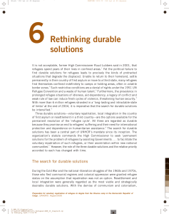 Rethinking durable solutions Rethinking durable solutions