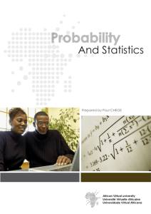 Probability and Statistics - OER@AVU