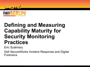 Defining and Measuring Capability Maturity for Security Monitoring