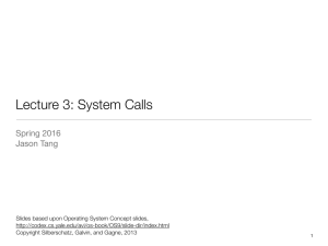 Lecture 3: System Calls