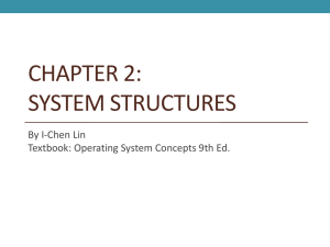 CHAPTER 2: SYSTEM STRUCTURES