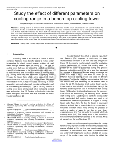 Study the effect of different parameters on cooling range in a bench