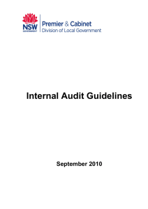 Internal Audit Guidelines - Office of Local Government