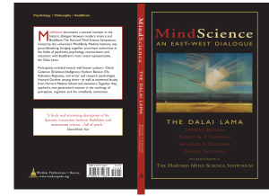 Mind Science: An East-West Dialogue