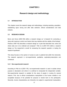 CHAPTER 3 Research design and methodology